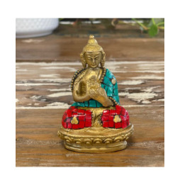 Figura de Buda de Latón - Manos Arriba - 7.5 cm