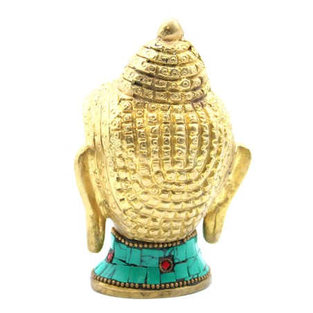 Brass Buddha Figure - Head Gr- 11.5 cm