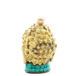 Figura de Buda em latão - Cabeça Med - 8 cm