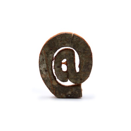 Lletra Rústica de Escorça - "@" (12) - Petita 7cm