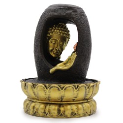 Font d'aigua de sobretaula - 30 cm - Buda daurat i Vitarka Mudra