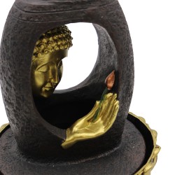 Font d'aigua de sobretaula - 30 cm - Buda daurat i Vitarka Mudra