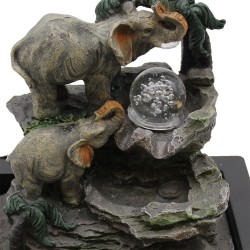 Tabletop water fountain - 30 cm - Elephant family