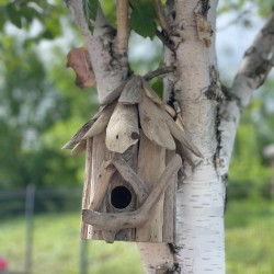 Balsa Wood Birdhouse - To Hang on Wall