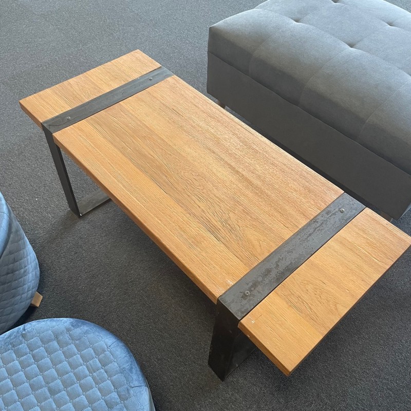 Salontafel 120 cm-GERECYCLEERD HOUTEN KANTOORMEUBILAIR-HOSTENATURA