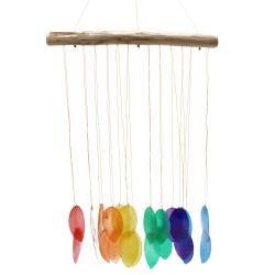 Wooden Carillon - Large Rainbow Leaves