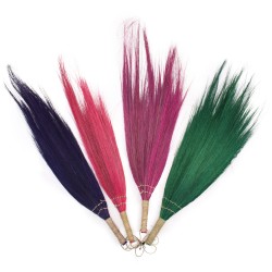 Set 4 - Pampas Long Broom - Vivid Colors