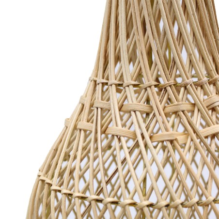 Lámpara de Mesa de Mimbre - Natural - 39x24cm