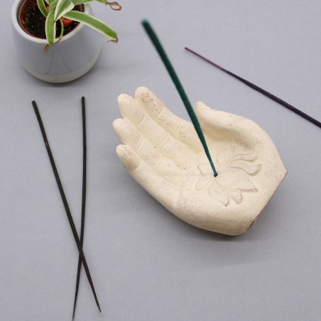 Incense Burner - Lotus (White) - 14x6x4cm