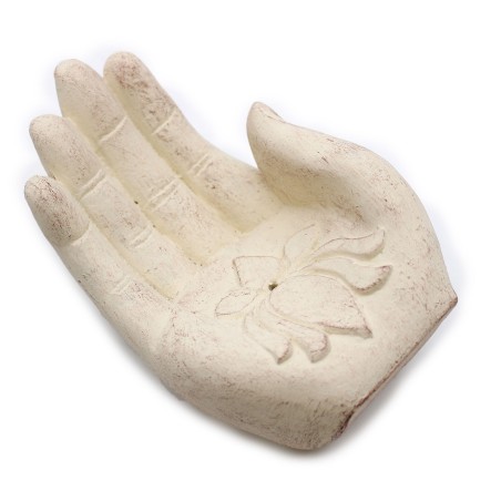 Quemador de Incienso - Lotus (Blanco) - 14x6x4cm