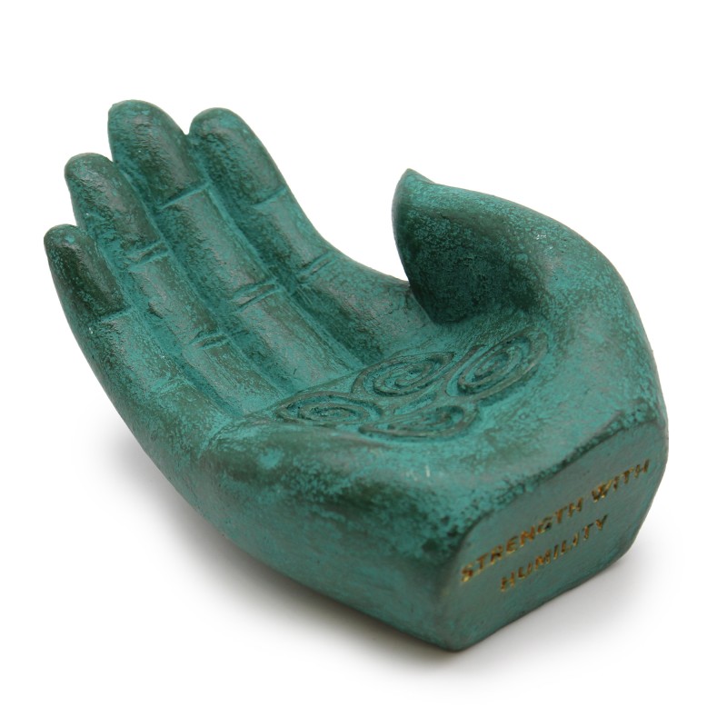 Incense Burner - Strength (Green) - 15x8.5x5cm-STONE INCENSE HOLDER AND CANDLE HOLDER-HOSTENATURA