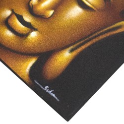 Buddha Gemälde - Gold und Sand Finish - 80x60cm