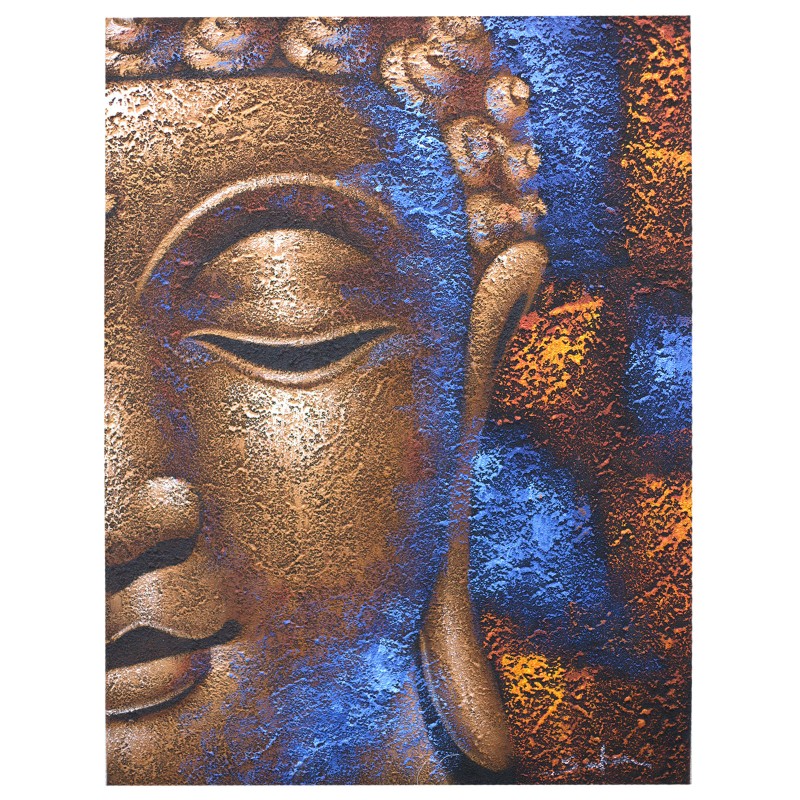 Buddha Painting - Copper Face-PICTURES ON CANVAS-HOSTENATURA