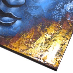 Buddha Painting - Abstract Blue Face