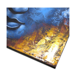Cuadro de Buda - Cara Azul Abstracta