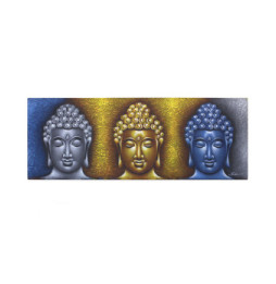Cuadro de Buda - Tres Cabezas Detalles en Oro