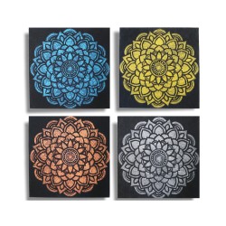 Lot de 4 Mandala Brocart Détails 30x30cm