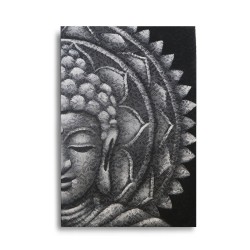 Bouddha Mandala Gris 60x80cm