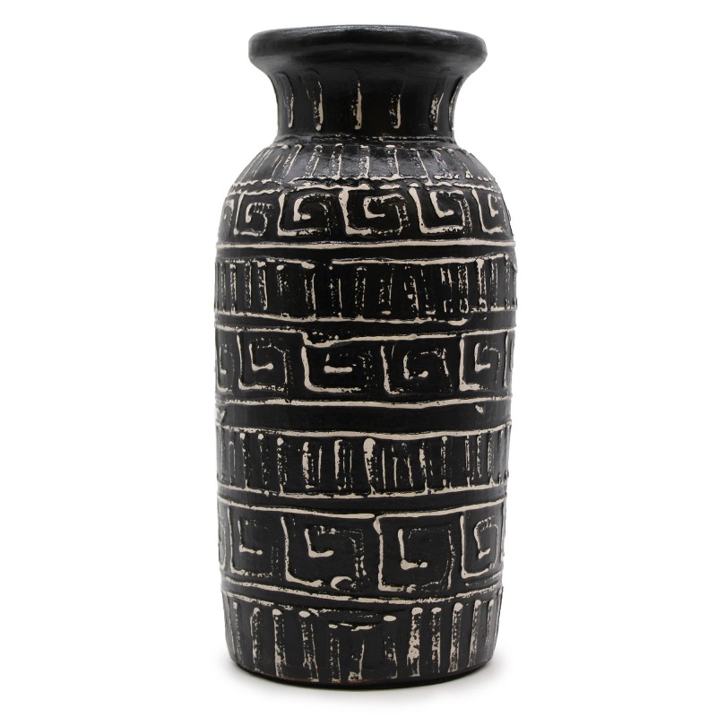 Retro Ancient Greek Ceramic Vase - Chocolate-BALI CERAMIC VASES-HOSTENATURA