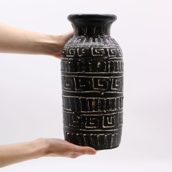 Retro Ancient Greek Ceramic Vase - Chocolate