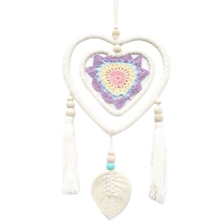 Dream Catcher - Inimă multicoloră medie