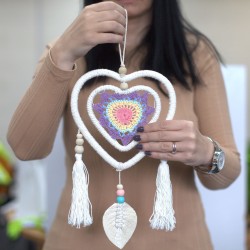 Dream catcher - Multicolor Heart Medium