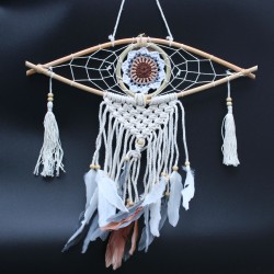 Dream Catcher - Sm Macrame Eye Assorted Colors