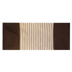 Vloerkleed van Indiaas Katoen - 70x170cm - Donkerbruin/Beige