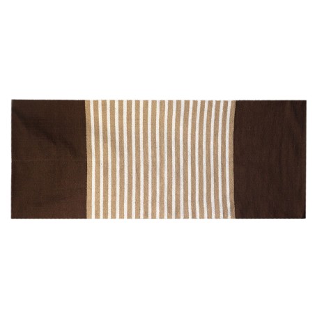 Covor Indian Bumbac - 70x170cm - Maro Inchis / Bej