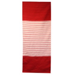 Tapis en coton indien - 70x170cm - Rouge/Rose