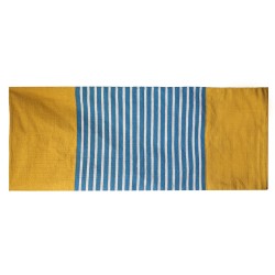 Indian Cotton Rug - 70x170cm - Yellow/ Blue