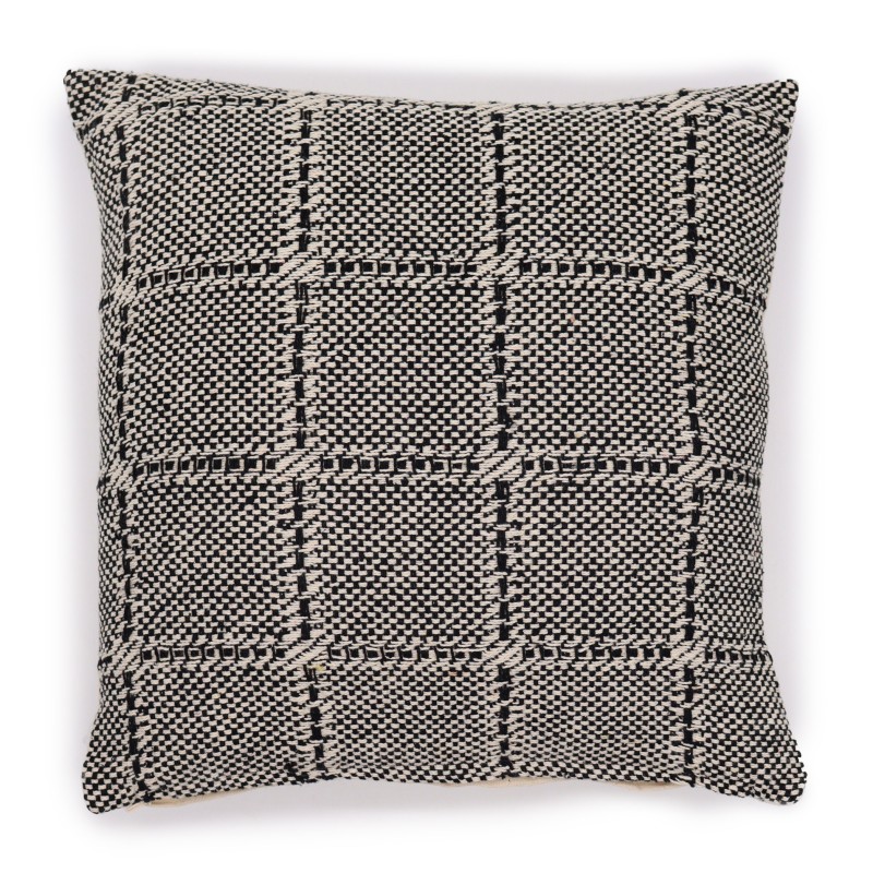 Classic Cushion Cover - Grey Checks - 40x40cm-CUSHION COVER-HOSTENATURA