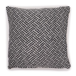 Classic Cushion Cover - Black Straps - 40x40cm