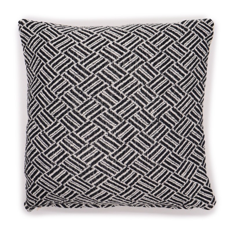 Classic Cushion Cover - Black Straps - 40x40cm-CUSHION COVER-HOSTENATURA