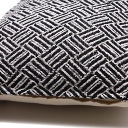 Classic Cushion Cover - Black Straps - 40x40cm