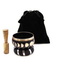 Conjunto Tigela Tibetana - Fase da Lua - Preto 10,7 cm