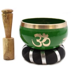 Conjunto de Tigelas Tibetanas - Árvore da Vida - Verde 10,7 cm