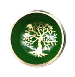 Juego de Cuenco Tibetano - Árbol de la vida - Verde 10,7 cm