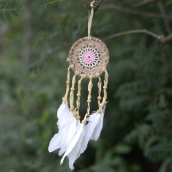 Dream catcher-pink macramé 9cm (assorted colors)