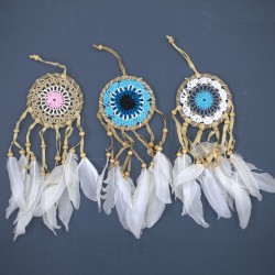 Blue Dream Catcher-Macramé 9cm (Assorted Colors)