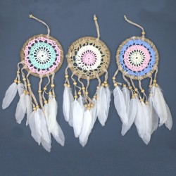 Dream catcher-pink macrame 12cm (random colors)