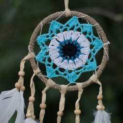 Atrapasueños de macramé azul 12 cm (colores variados)