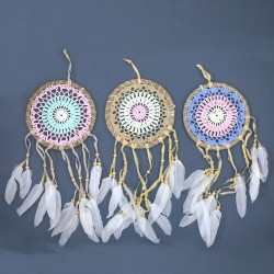 Dreamcatcher-Macrame Pink 16cm (culori asortate)