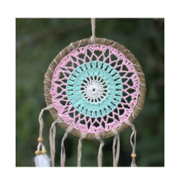 Atrapasueños-Macramé Rosa 16cm (Colores Surtidos)