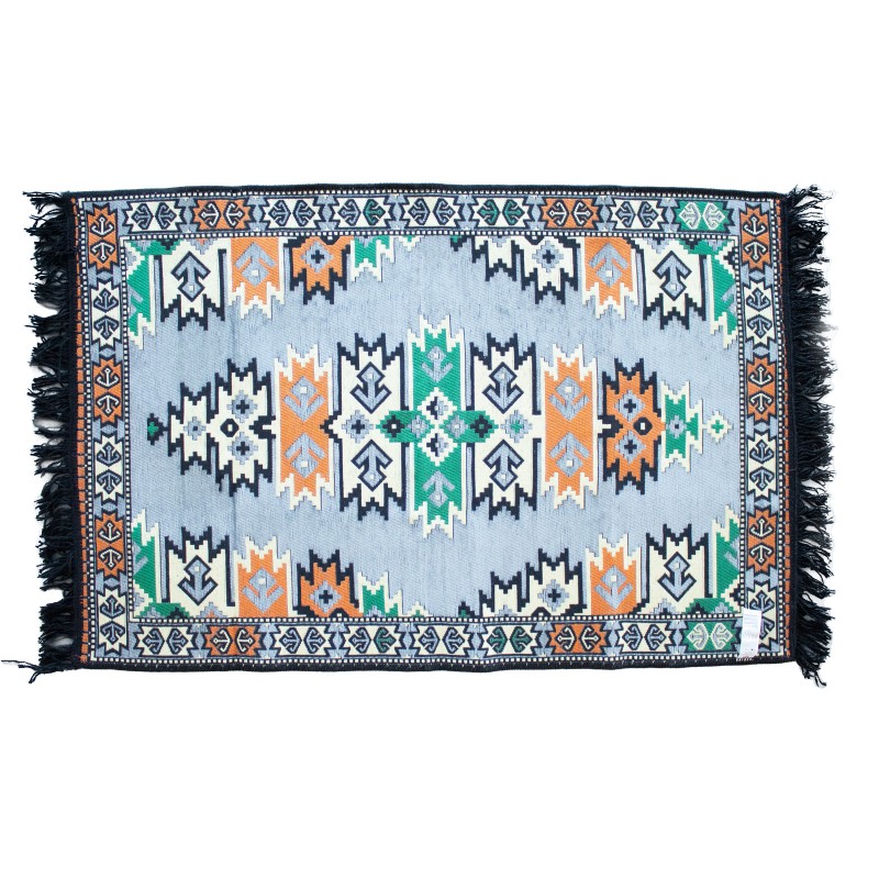 Covor Kilim 125x80 cm - Carbune-COVOARE KILIM-HOSTENATURA