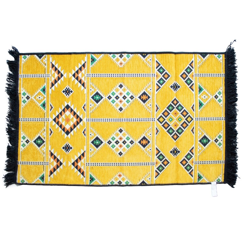 Kilim Rug 125x80 cm - Yellow-KILIM CARPETS-HOSTENATURA