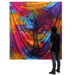 Double couette en coton + tapisserie - Arbre d’hiver