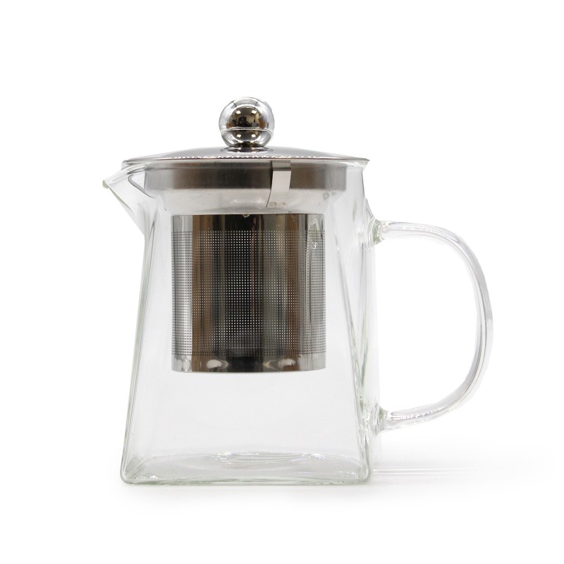 Théière en verre - Forme de tour - 350ml-THÉ-HOSTENATURA