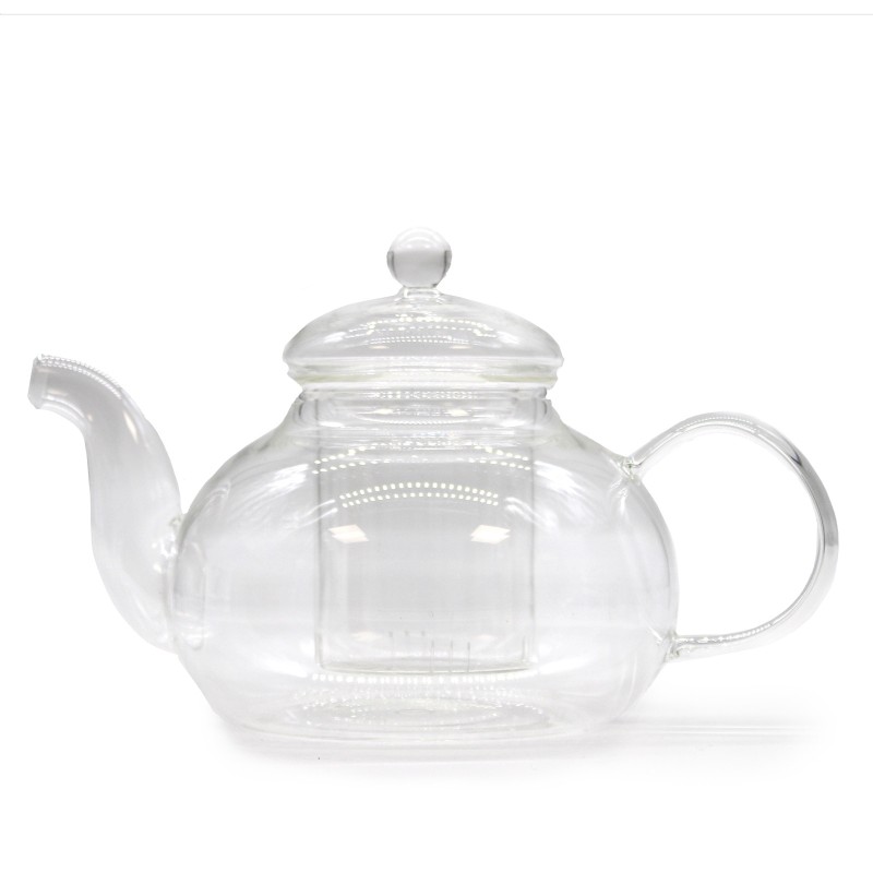 Glass Teapot - Round Pearl - 800ml-TEA-HOSTENATURA