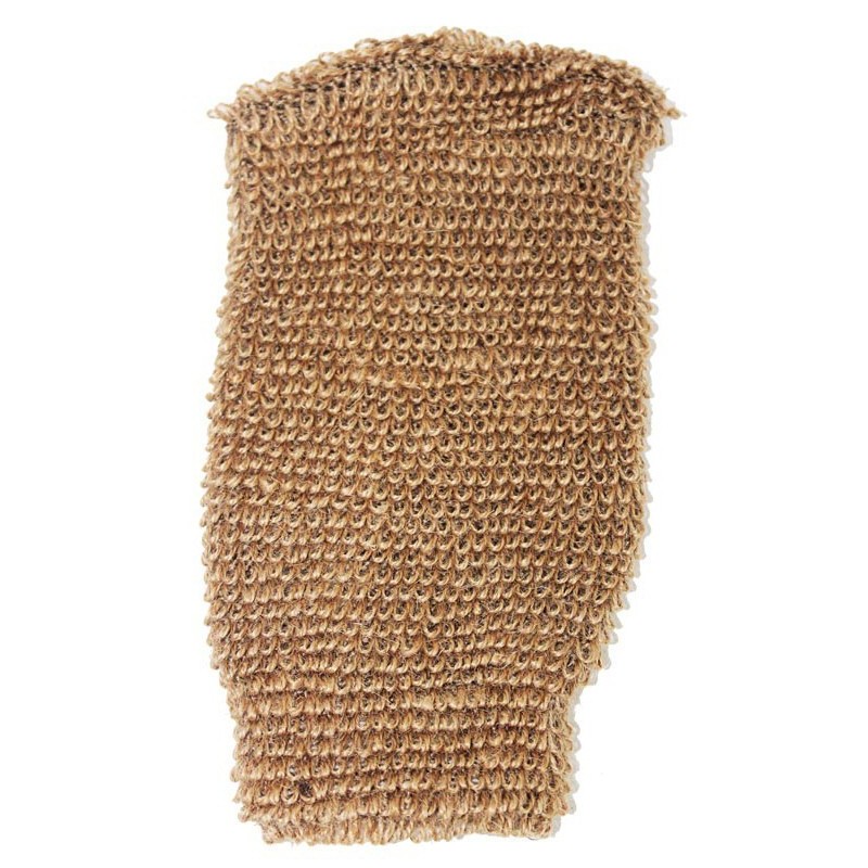 Elastic jute glove - Brown-LUXURY BATH AND SPA SCRUBS-HOSTENATURA